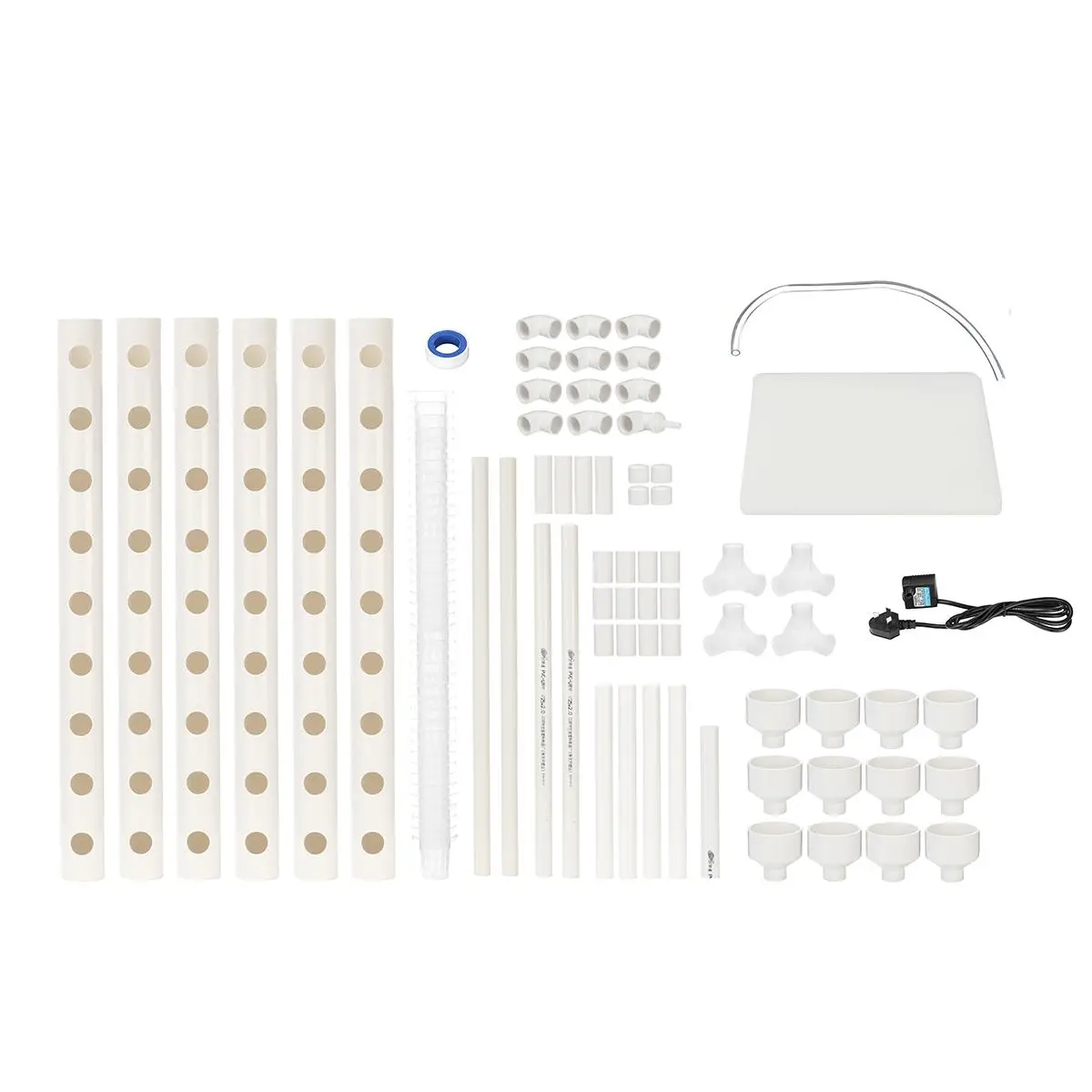 54 Holes Hydroponic Piping Site Grow Kit Deep Water Culture Planting Box Gardening System Nursery Pot Rack 220V | Дом и сад