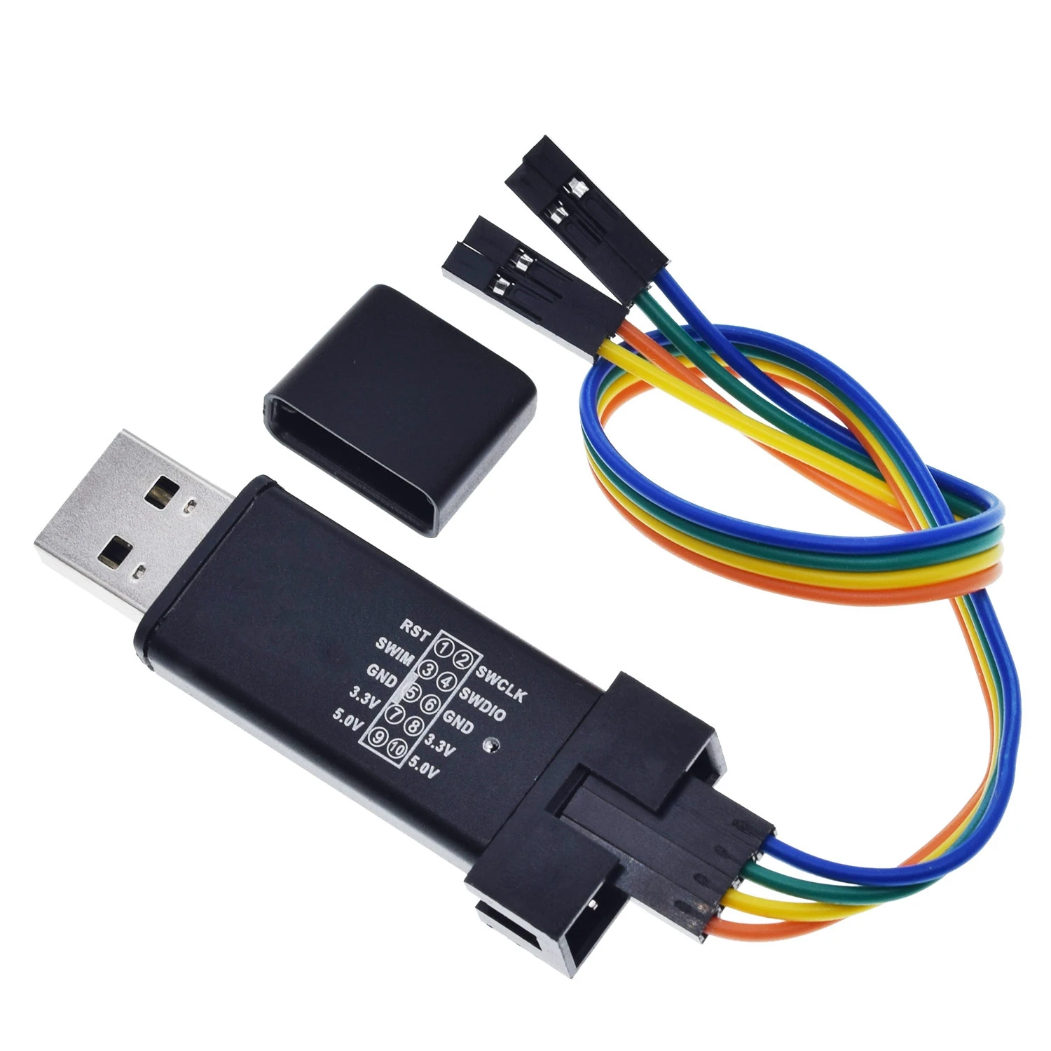 1 комплект ST LINK Stlink ST-Link V2 Mini STM8 STM32 симулятор скачать программист Программирование с крышкой DuPont кабель ST Link V2