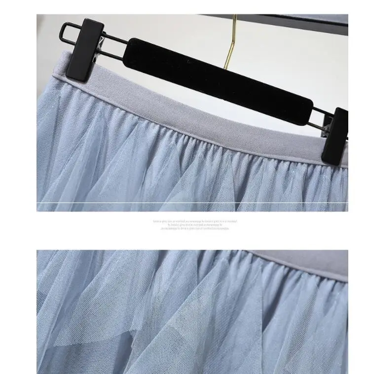 

ICHOIX 2019 Summer 2 Pieces Sets Women Elegant a Line Mesh Long Skirt Two Pieces Sets Casual Two Piece Outfits 2xl Plus Size