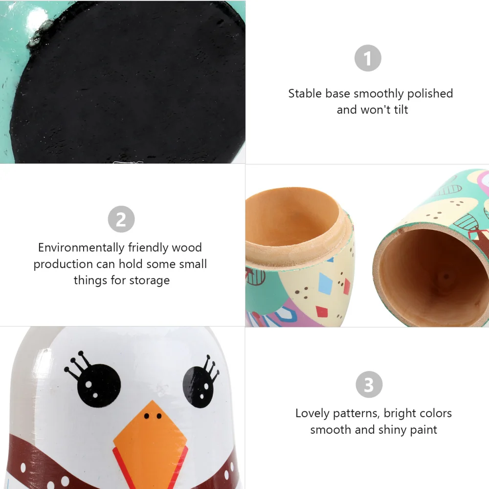

1PC Cartoon Owl Creative Doll Wooden Owl Adornment )