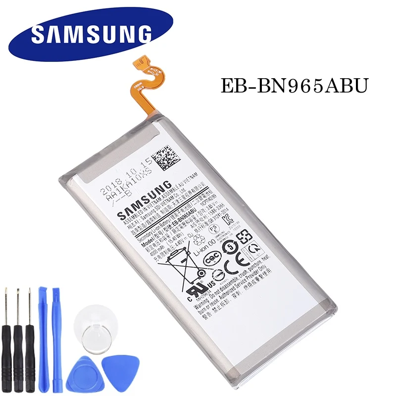 Samsung оригинальная замена Батарея для samsung Galaxy Note9 Note 9 N9600 SM-N9600 EB-BN965ABU EB-BN965ABE 4000 мА/ч, Батарея