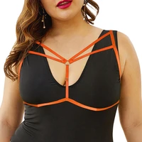 punk accessories hollow chest sculpture breast harness bra cage plump women plus size lingerie body bondage erotic sexy straps