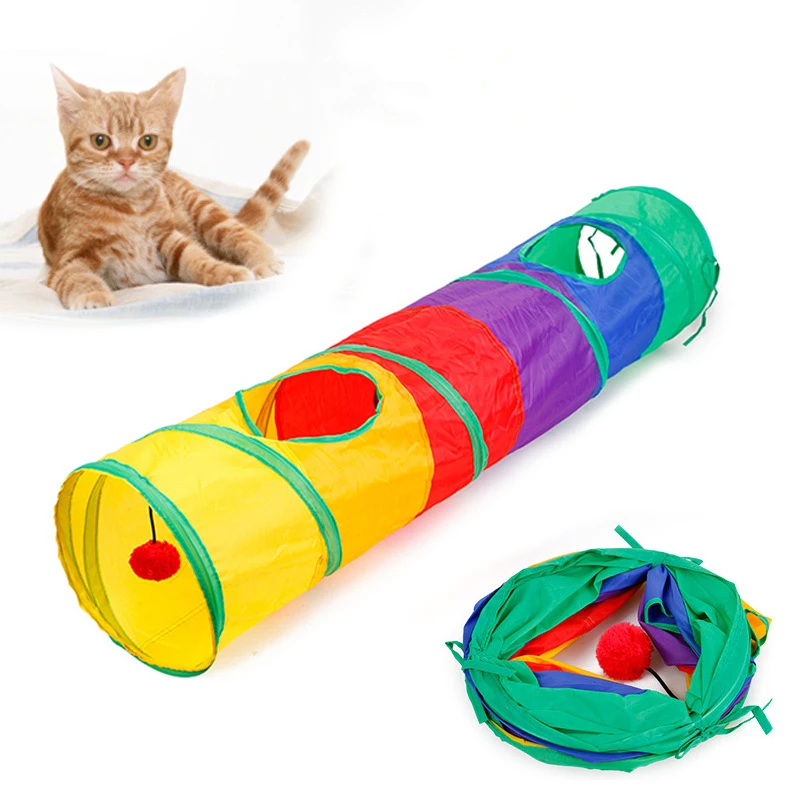 

Кровать-туннель для кошек Jouet Chat Pliable Tunnel Pour Chat Cat Toys интерактивные товары для домашних животных Домашняя уличная тренировка для скрытия