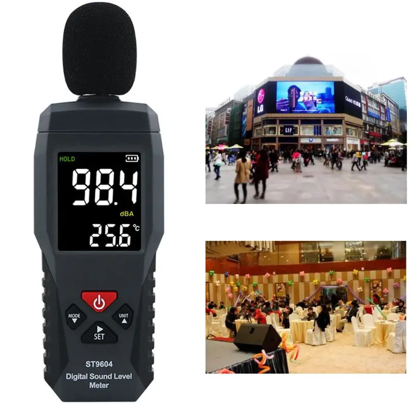 

Digital Sound Noise Meter LCD Display Measurement Instrument Decibel Tester 203C