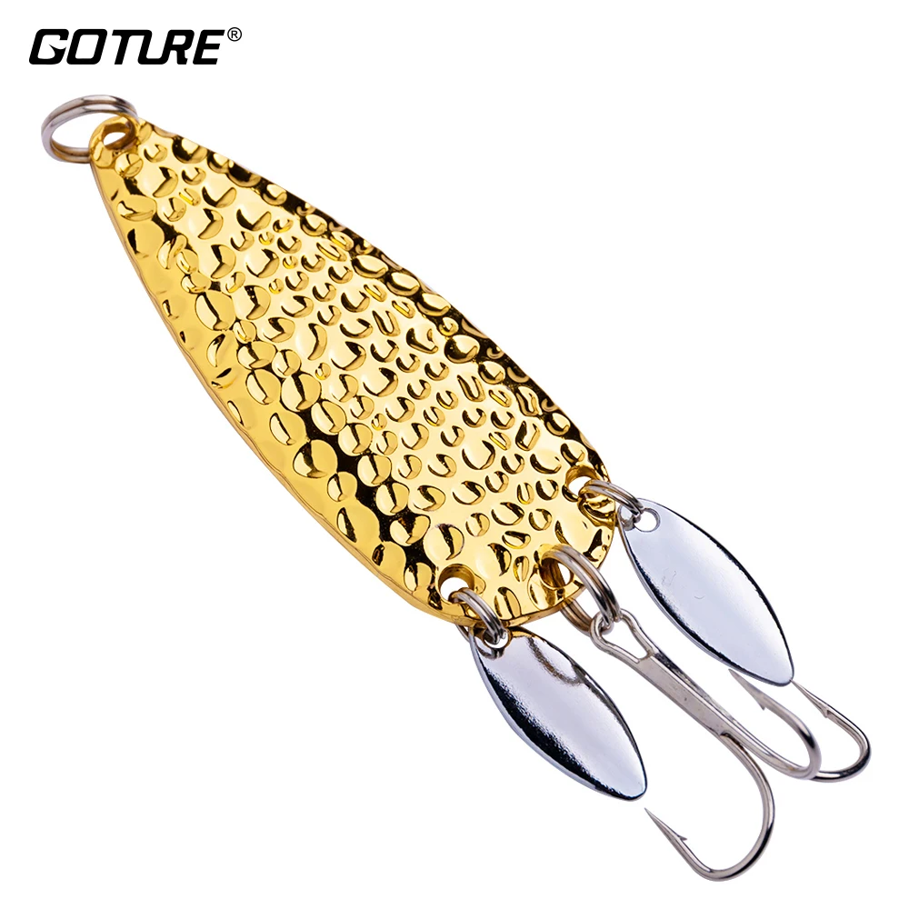 

Goture Metal Fishing Lure Spinner Spoon Hard Artificial Baits Sequins Baits For Trout Fishing 24g/7cm