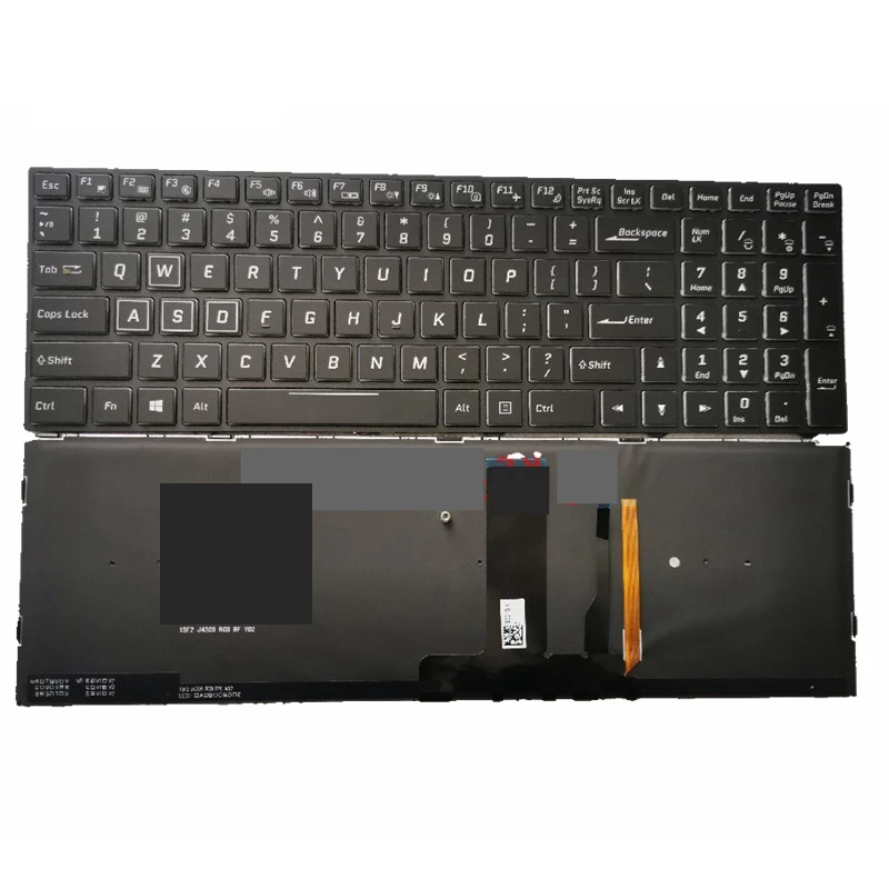 Клавиатура для ноутбука Hasee T96 T97 T96E T96C T800 RGB США белая подсветка новинка - купить по