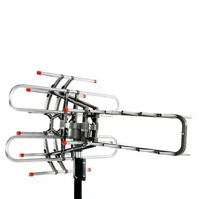 HDTV Outdoor Amplified Antenna HD TV 36dB Rotor Remote 360° UHF/VHF/FM 250 Miles | Инструменты