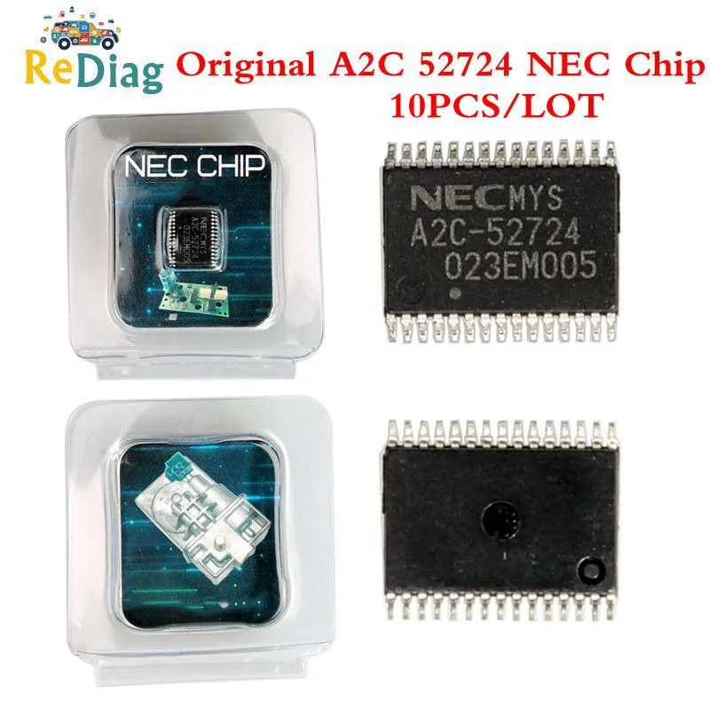 10 шт./лот для Mercedes Benz A2C 52724 NEC чипсы оригинальные W204 207 212 ESL ELV Xhorse VVDI MB BGA инструмент