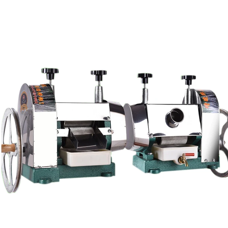 安い 50キログラム/時間家庭用ステンレス鋼ハンドクランクサトウキビジューサー商業手動コーヒーグラインダージュース抽出ジュースプレス