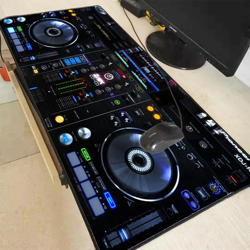 

XGZ Cool DJ Hand Drive Large Gaming Mouse Pad Gamer Locking Edge Keyboard Mouse Mat Gaming Desk Mousepad for CS GO LOL Dota Game