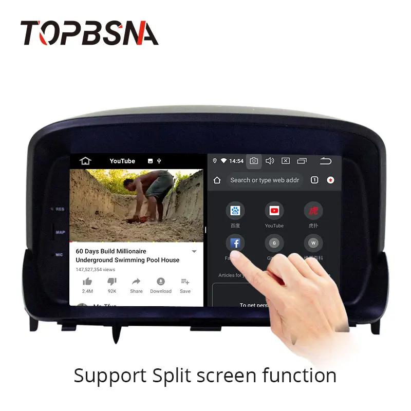 Автомобильный DVD-плеер TOPBSNA на Android 10 с GPS Wi-Fi типоразмер 2 Din | Автомобили и