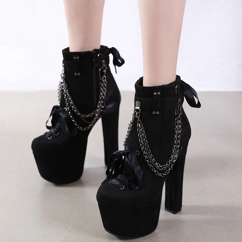 Водонепроницаемые женские ботинки Модные ботильоны мотоциклетные на меху