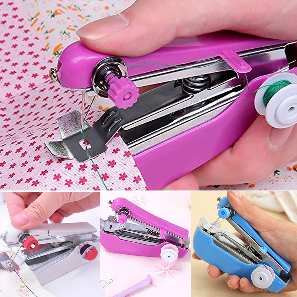 Handheld Sewing Machine Mini Cordless Electric Quick Handy Stitch Fabric Clothing Kids Cloth Portable | Дом и сад