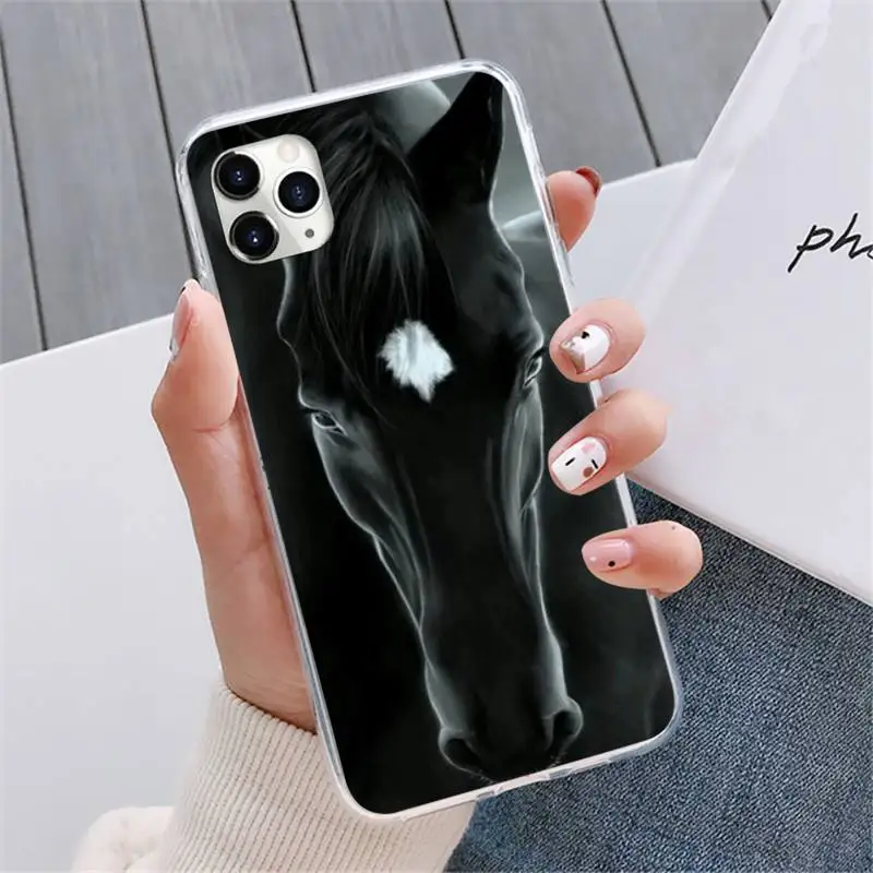 

Watercolor Horse Running Phone Case For iphone 12 5 5s 5c se 6 6s 7 8 plus x xs xr 11 pro max mini