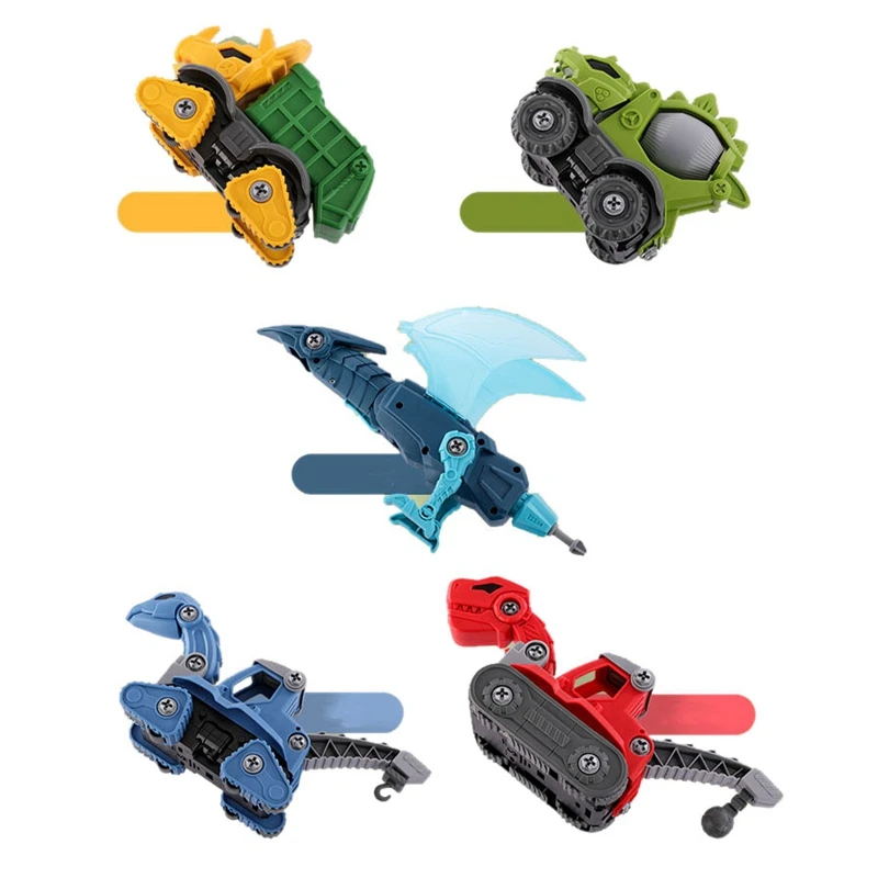 

Assembled Dinosaur Toy Children Screw Disassembly Combination Tyrannosaurus Deformation Car DIY Construction Build Set