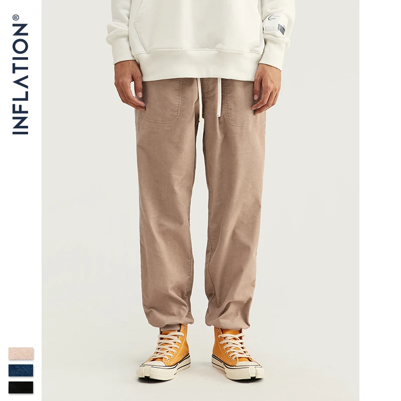 Мужской вельветовый комбинезон INFLATION Design зимние свободные однотонные штаны