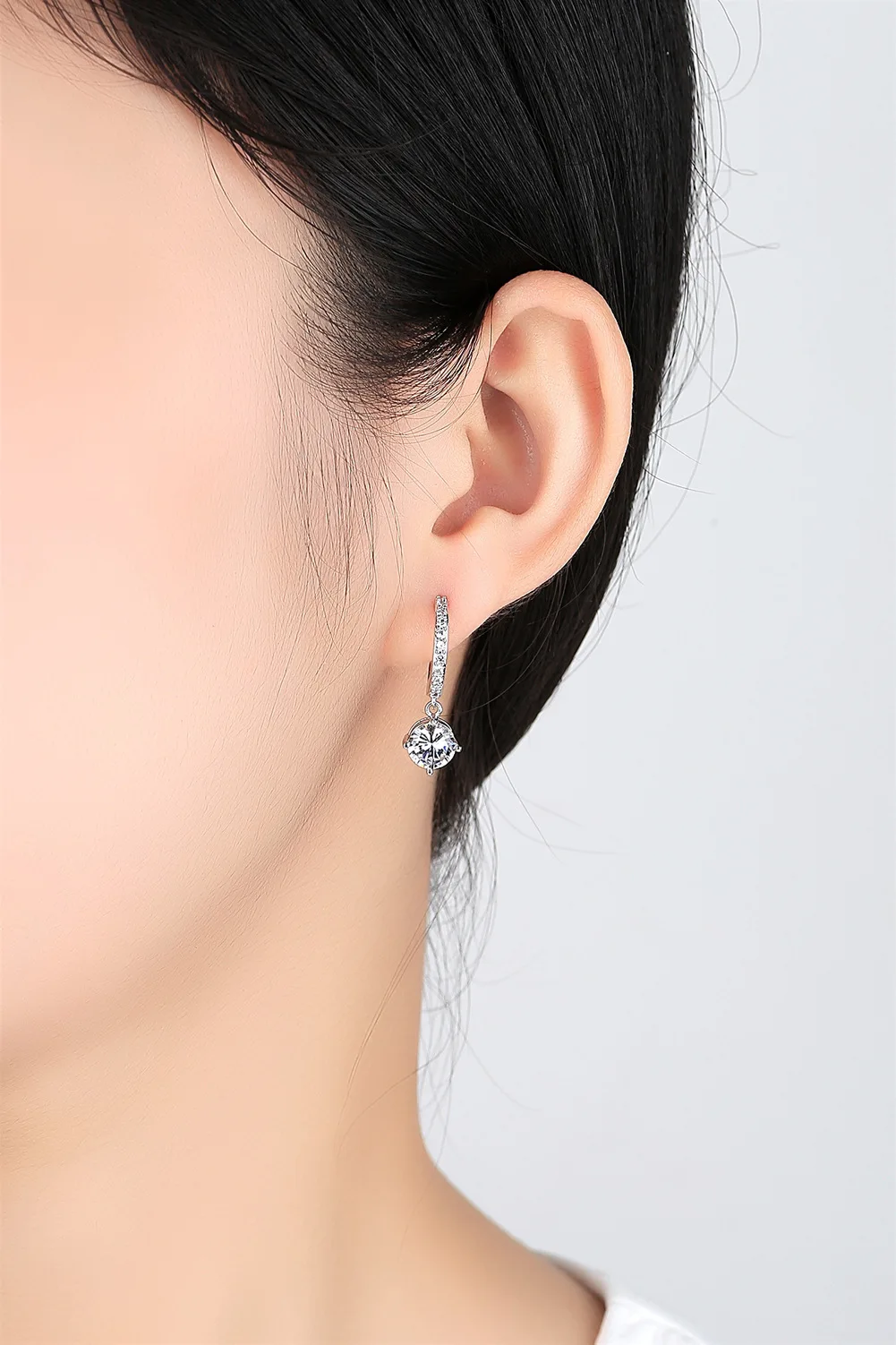 

2021 Popular fashion Diamond earrings ol rings full of diamond copper Zircon Earrings women's gold micro set Zircon Earrings