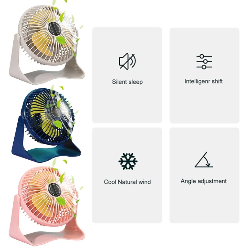 

Three-Speed Adjustable Mini USB Leafless Household Rechargeable Mini Fan Suitable For Home Office Outdoor