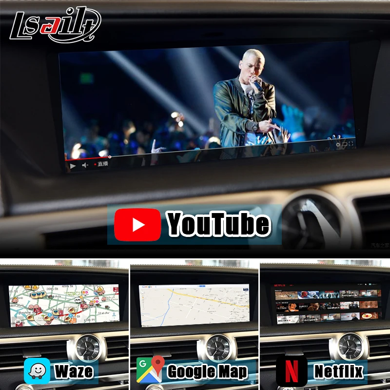 Видеоинтерфейс Lsailt PX6 CarPlay/ Android для Lexus GS GX LX RC RX 2013-теперь с Netflix YouTube GS350 GS300 GS250 |