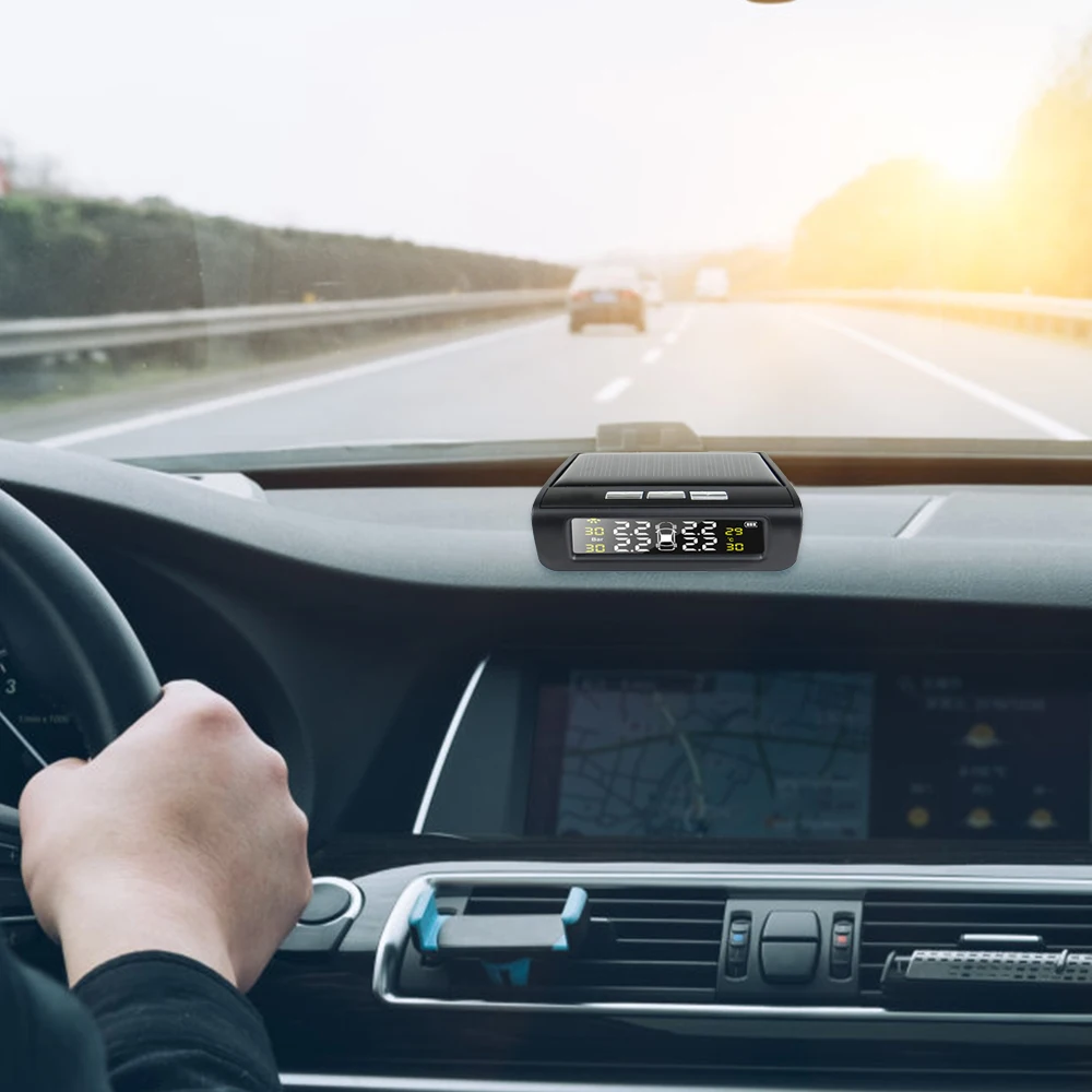 Датчик давления в шинах tpms на солнечной батарее USB датчик с ЖК дисплеем внешний