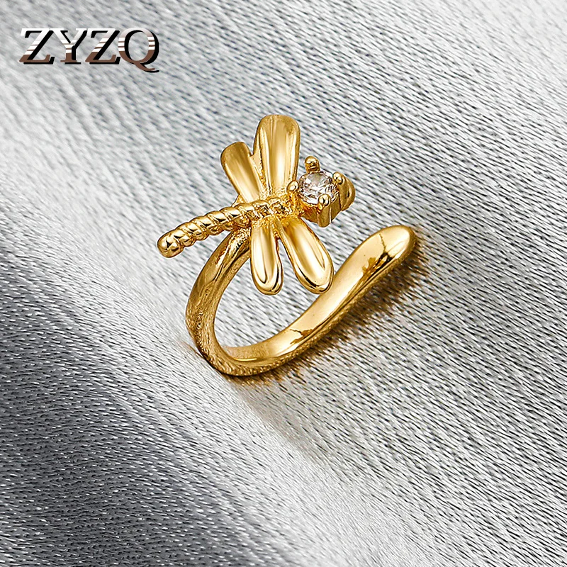 ZYZQ новые корейские личные U-образные мини-серьги-клипсы со стрекозой для женщин