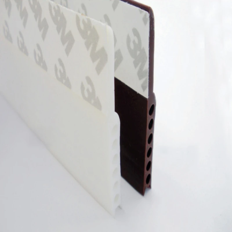 

1 Pcs Self Adhesive Silicone Bottom Door Window Tape 3m Rubber Sealing Strip Weatherstriping Sound Insulation