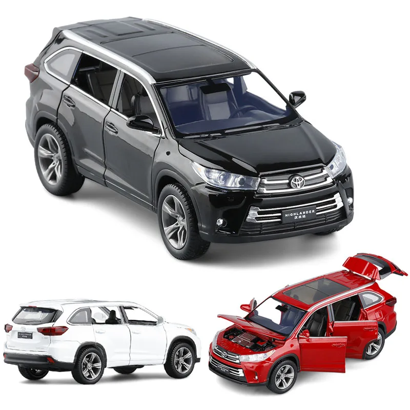 Модель автомобиля Toyota Highlander 1:32 литые под давлением из сплава игрушки для