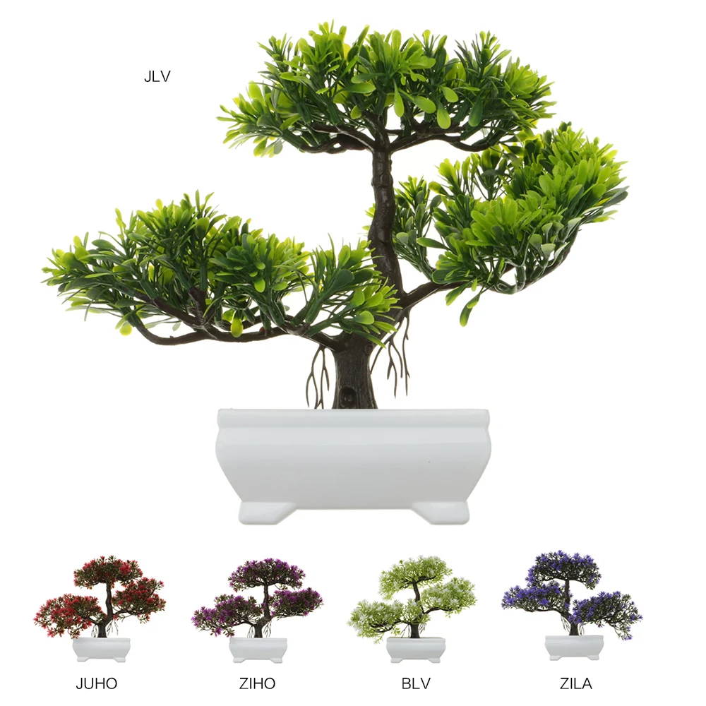 

Fake Artificial Plants Tree Bonsai Potted Plant Home Decor Decoration Resin basin + Plastic simulation tree Moss foam