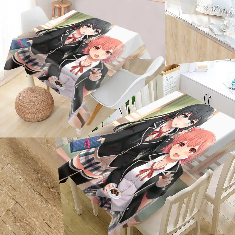 

Yahari Ore No Seishun Love Come Wa Machigatteiru Tablecloth Dustproof Dinner Table Cloth Cover For Wedding Party Decoration 0629