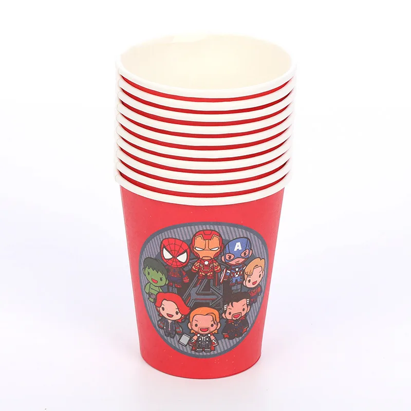 Дизайн Мстители украшения для дня рождения воздушные шары бумажные стаканчики и