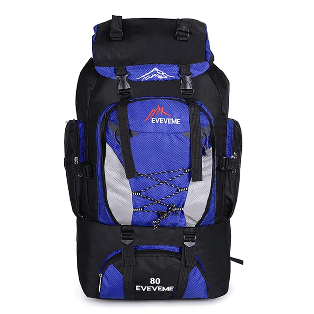 80L dark blue 100L Водонепроницаемый Открытый альпинистский походный рюкзак горные спортивные дорожные сумки для мужчин, женщин 100L большой емкости походные рюкзаки - Цвет: 80L dark blue