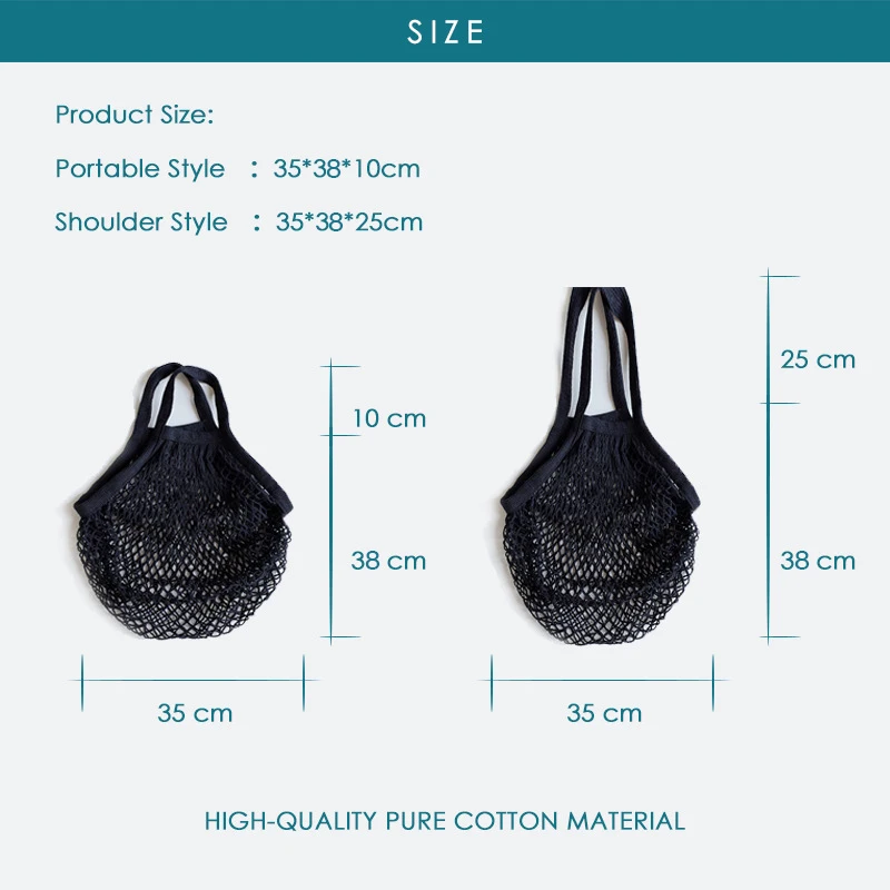 

Mesh Totes Bag Cotton String Shopping Turtle-bags Women Grocery Long Handle Net Shoulder-Bag Fruit Vegetable Reusable Storage