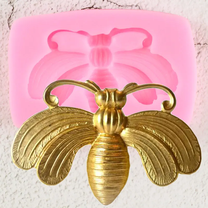 3D насекомое пчела Силиконовые формы ручной работы вечерние помадка для кекса