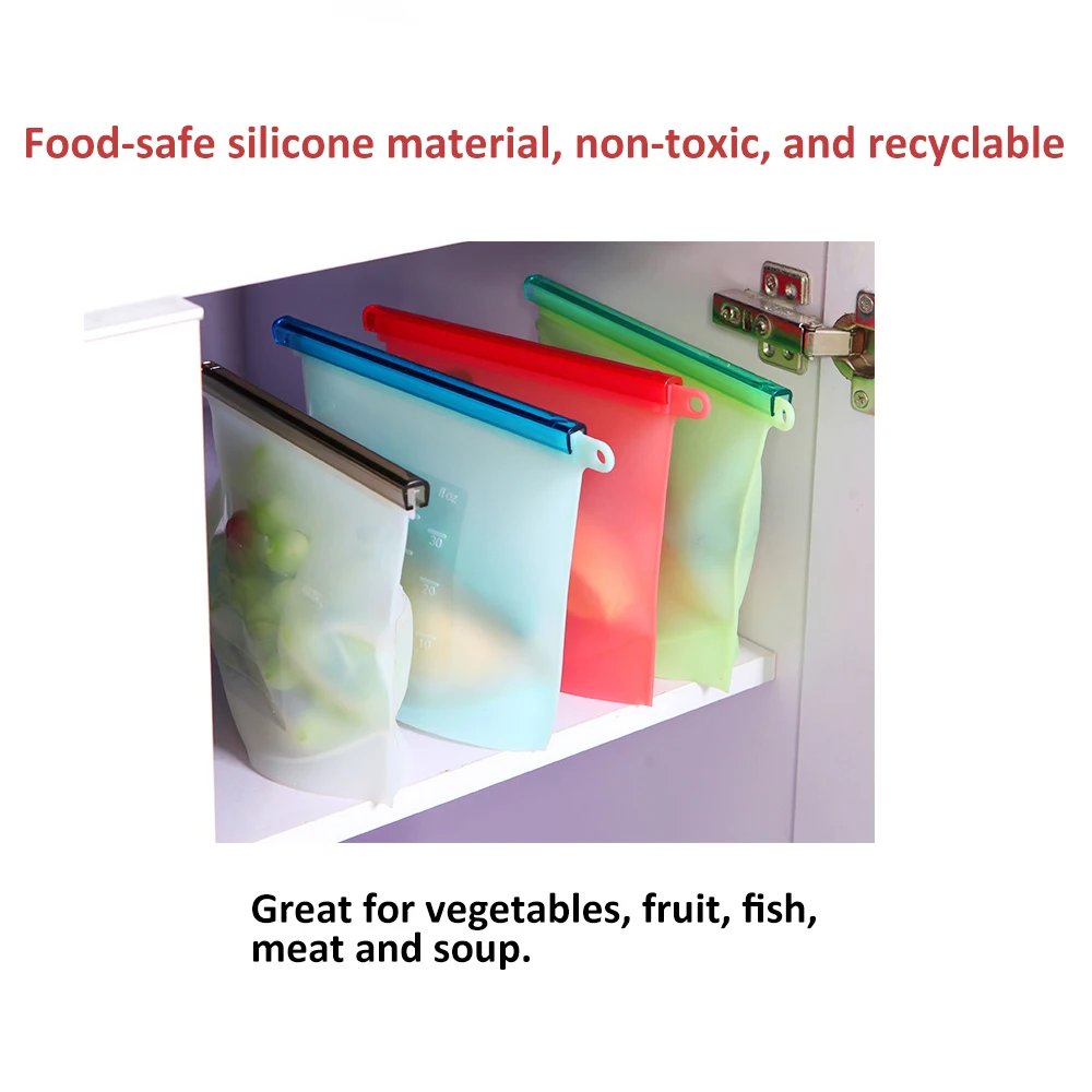 Горячие 1000 мл силиконовые мешки прозрачные вакуумные для сохранения свежести