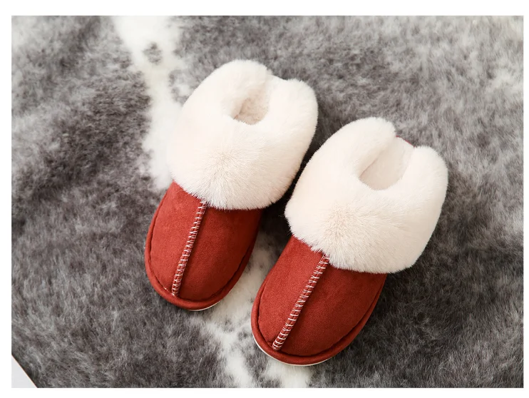 FIFY STORE Pantoufles Chaussons Peluche pour la Maison pour Femme  