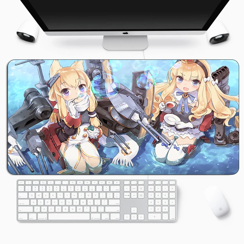 

Large Azur Lane Mouse Pad XL Keyboard Anime Gaming Mousepad Grande Rubber XL Otaku Computer Office Cartoon Laptop Desk Mat