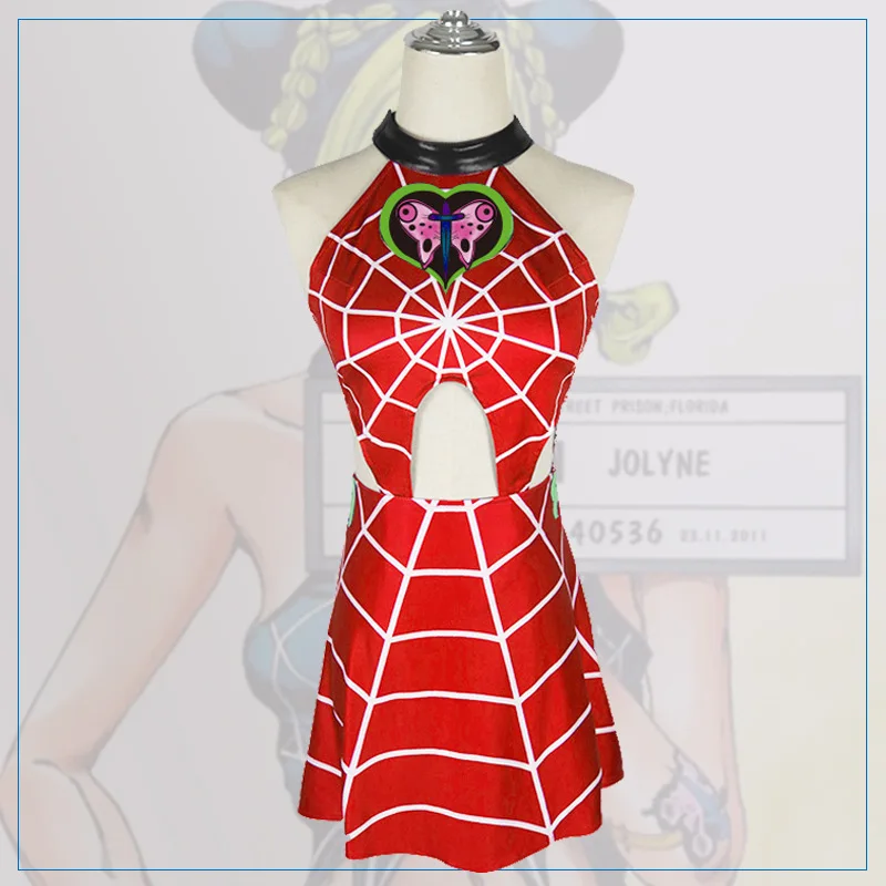 

Anime JoJo's Bizarre Adventure Cosplay Jolyne Cujoh Kujo Costume Women Sexy Dress Halloween Carnival Uniforms
