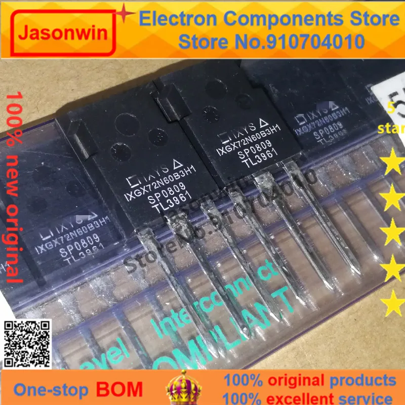 100% nuevo 50 unids/lote оригинальный MOSFET IXGX72N60B3H1 IGBT 600V 72A 72N60 TO-247 транзистор | Электронные