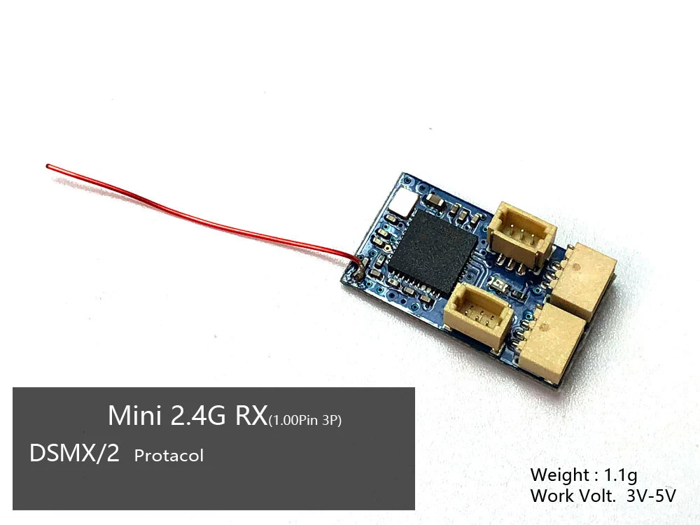 Микроприемник Dsm2 DsmX Flysky Frsky s-приемник FHSS с 1,00 контактным штекером, интегрированный с регулировкой кисти для маленький радиоуправляемый самолет - Цвет: 440 DSM2 DSMX