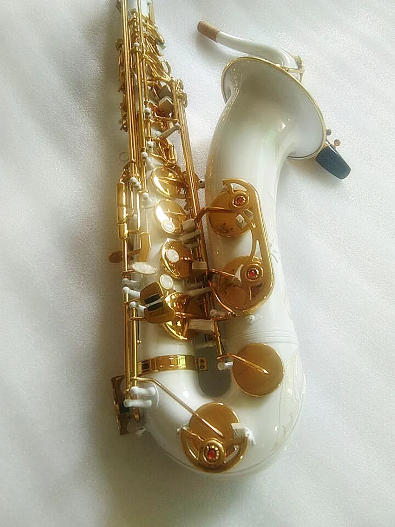 Новые высококачественные музыкальные инструменты тенор саксофон белый полный