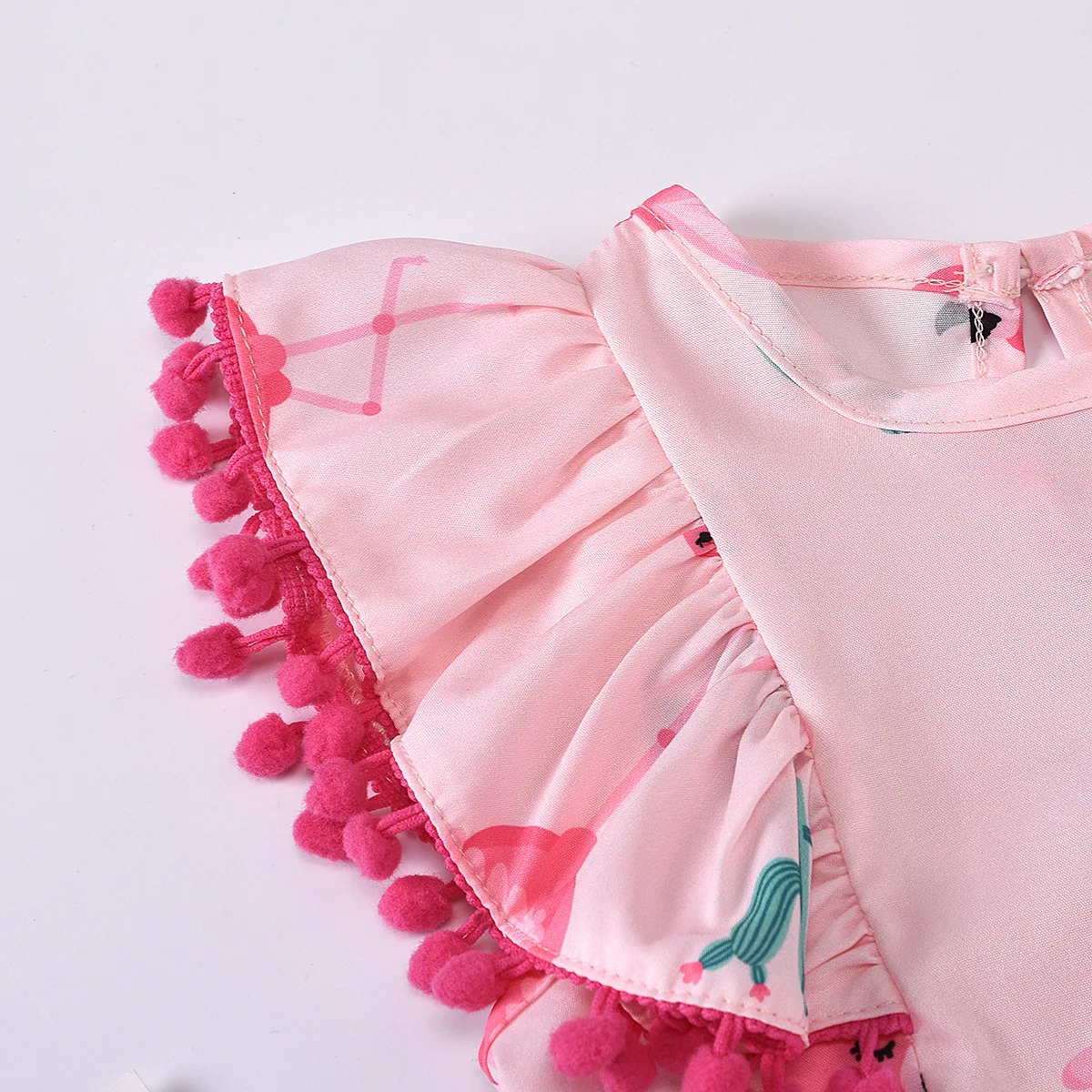 2020 для маленьких девочек одежда детей комплект из 2 предметов с рисунком Фламинго