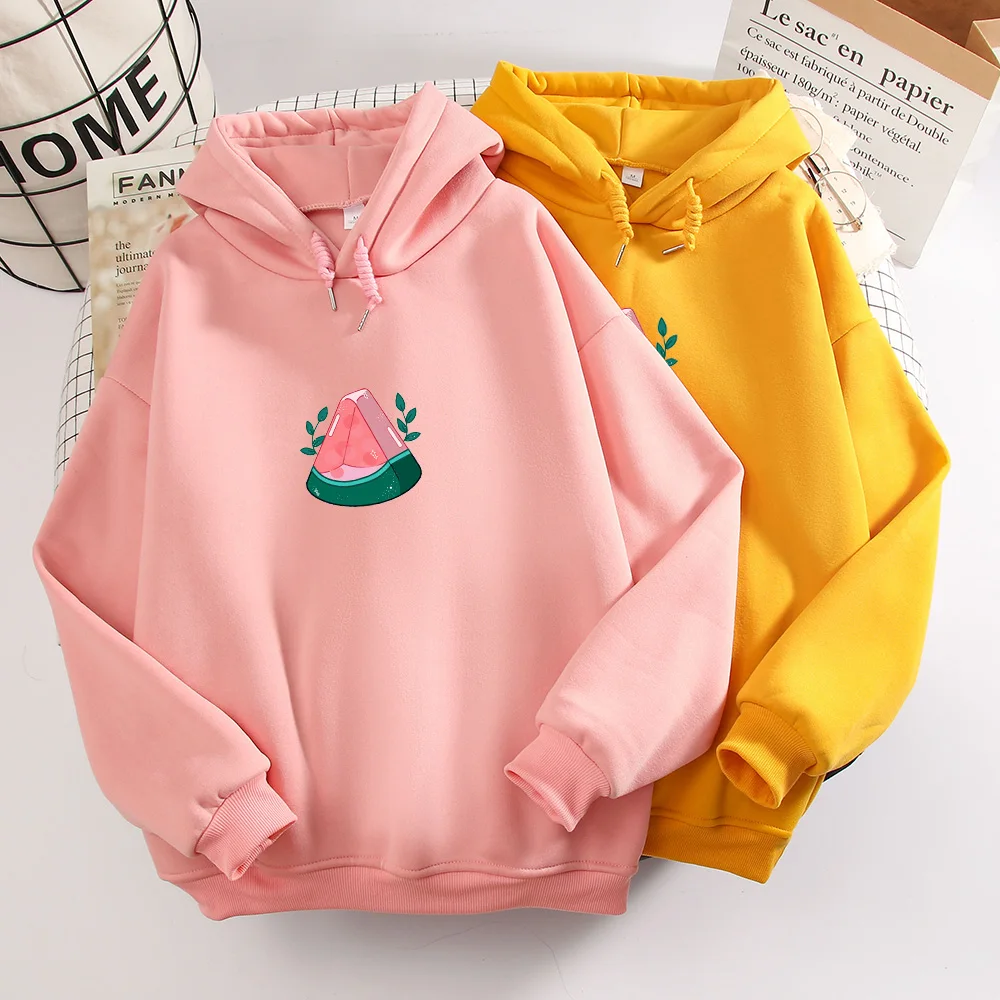 

Watermelon Hoodie Oversized Harajuku Sweatshirt Warm Hoodies for Women Gothic Punk Clothes Long Sleeve Sweetshirt for Girls Tops