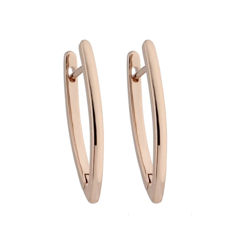 

New Trend Earrings 2021 Glossy Unique Retro Earrings 585 Rose Gold Simple Fashion Jewelry Women Gift Unusual Dangle Earrings