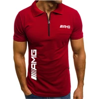 2021 amg car new mens casual short sleeve summer light breathable business mens high quality cotton mens jogging t shirt1