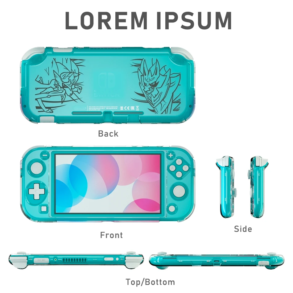 OIVO для PND Switch Lite прозрачный корпус Жесткий ПК Лазерный Гравировальный чехол закаленная пленка протектор для переключателя Lite