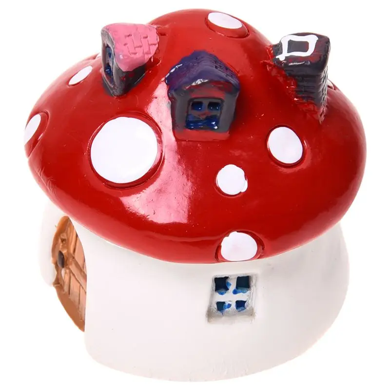 Садовый орнамент грибной дом смола фигурка ремесло растение горшок Фея садовый