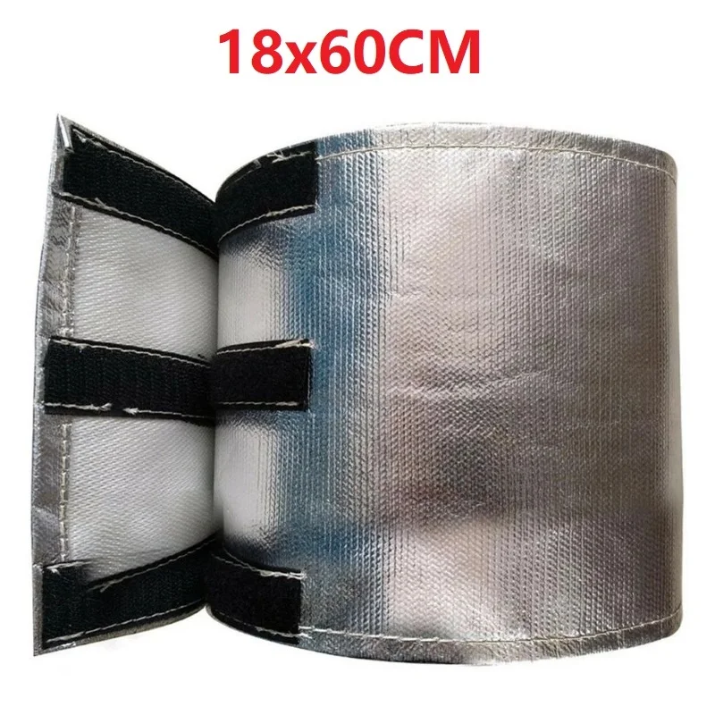 

New Arrival 18X60CM Universal Car Starter Heat Insulation Plate Buckle Shield Aluminum Heat Shielding Wrap
