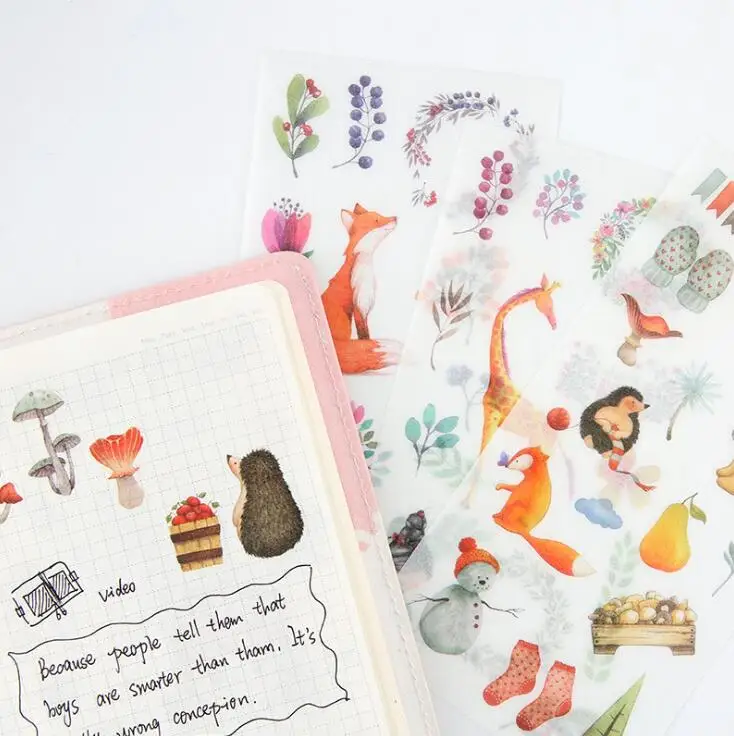 

6 звёзд кавайные Сумерки дух Животные декоративные стикеры s клейкие Скрапбукинг Diy стикеры Канцтовары