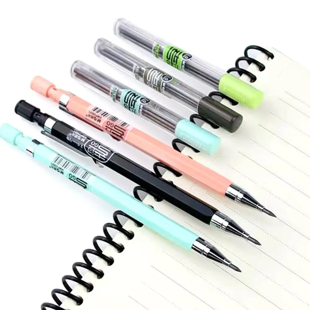 

Creative Candy Color Mechanical Pencil Refills sets Kids For Writing Supplies Girls Pencils Stationery Gift Kawaii School K O9R5