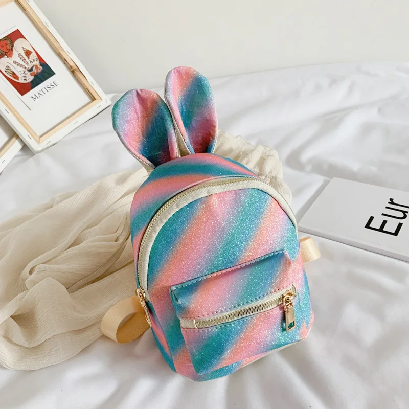 Colorful Mini Cartoon Schoolbag Backpack 2022 Bunny Ears Casual Candy Kindergarten Girls Baby Backpack Travel Cute Bagpack